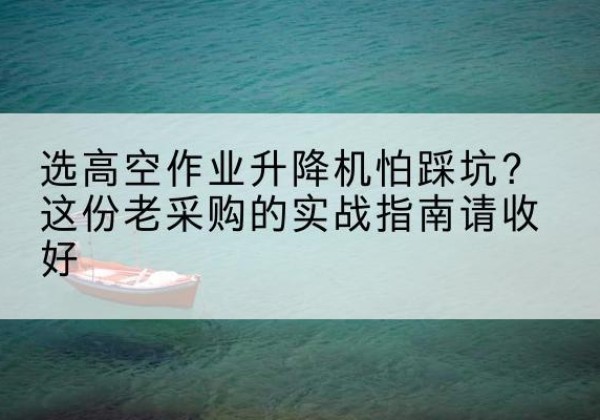 昂昂溪高空作业升降机厂家推荐-选高空作业升降机怕踩坑？这份老采购的实战指南请收好